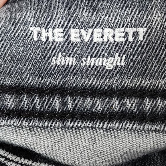 AG Adriano Goldschmied Gray Wash Stretch Denim Everett Slim Straight Jeans - Picture 7 of 9